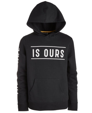 Ideologia Crianças Meninos Grandes Futuro Estampado Moletom Com Capuz Preto Tamanho Médio