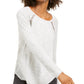 Suéter Peekaboo Grommet Feminino da INC International Concepts, Cinza, Tamanho Pequeno