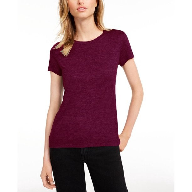 Camiseta feminina lisa com amarração nas costas Maison Jules, vermelha, tamanho médio