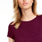 Camiseta feminina lisa com amarração nas costas Maison Jules, vermelha, tamanho médio