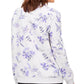 Karen Scott Moletom Feminino de Lã com Estampa Floral Roxo Tamanho P