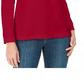 Moletom feminino Karen Scott com cadarço French Terry vermelho tamanho XX-G