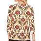 Blusa feminina estampada em jacquard, preta, tamanho pequeno, da coleção JM