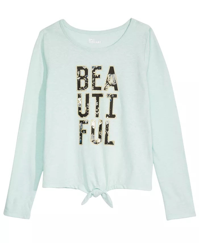 Camiseta linda para meninas grandes da Epic Threads, tamanho marinho, pequena