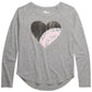 Camiseta Epic Threads Big Girls Leopard Heart Cinza Tamanho Extra Grande