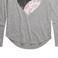 Camiseta Epic Threads Big Girls Leopard Heart Cinza Tamanho Extra Grande
