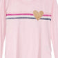 Camiseta listrada com estampa de coração para meninas grandes da Epic Threads, tamanho grande, rosa