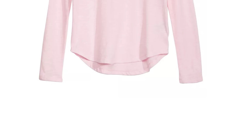 Camiseta listrada com estampa de coração para meninas grandes da Epic Threads, tamanho grande, rosa