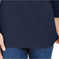 Camisa Henley Manga 3/4 Feminina Karen Scott Azul Tamanho P