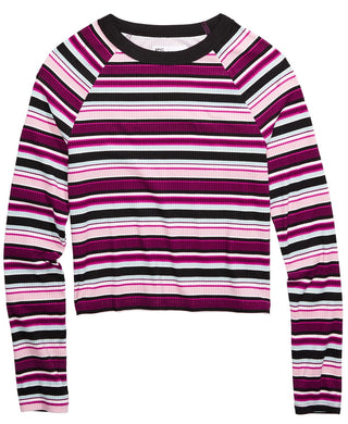 Epic Threads Big Girls Striped Top Dark Purple Size Extra Large