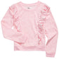 Top com babados e estampa de estrelas para meninas grandes da Epic Threads, rosa, tamanho grande