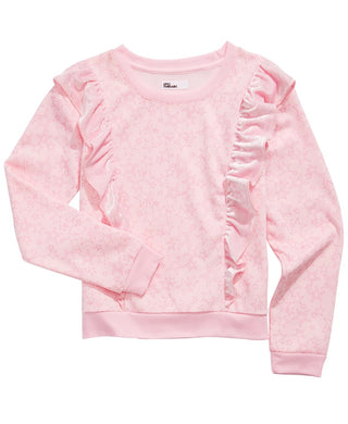 Epic Threads Big Girls Ruffled Star-Print Top Pink Size Large