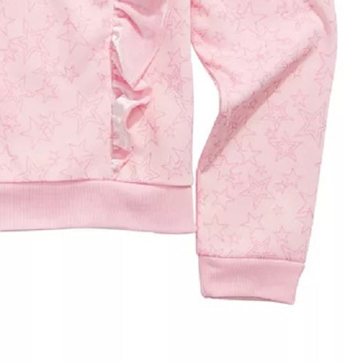 Top com babados e estampa de estrelas para meninas grandes da Epic Threads, rosa, tamanho grande