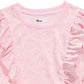 Top com babados e estampa de estrelas para meninas grandes da Epic Threads, rosa, tamanho extragrande