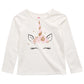 Camiseta manga comprida com chifre de unicórnio para meninas Epic Threads, branca, tamanho 5