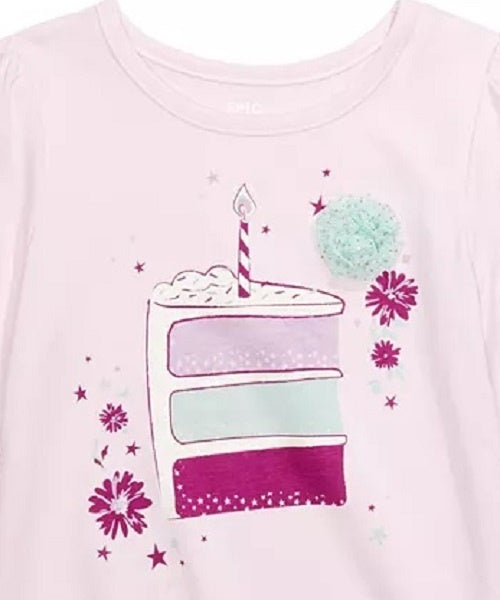 Camiseta infantil feminina com fatias de bolo da Epic Threads, rosa, tamanho 4T