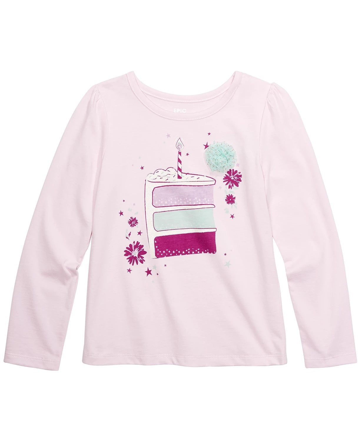 Camiseta infantil com fatias de bolo da Epic Threads, rosa, tamanho 5