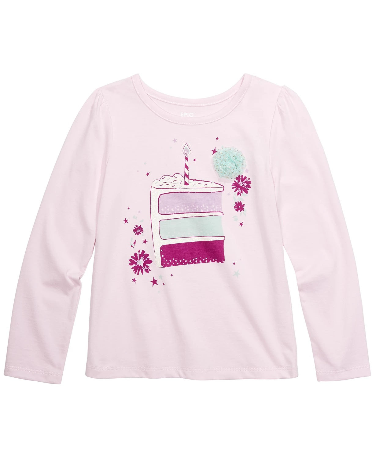 Camiseta infantil com fatias de bolo da Epic Threads, rosa, tamanho 6