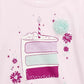 Camiseta infantil com fatias de bolo da Epic Threads, rosa, tamanho 6