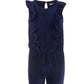 Macacão de veludo com babados para meninas grandes da Epic Threads, azul, tamanho pequeno