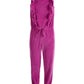 Macacão de veludo com babados para meninas grandes da Epic Threads, roxo, tamanho grande