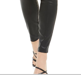 Calça skinny feminina Bar III com botões e revestimento, preta, tamanho 0