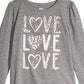 Camiseta infantil feminina Epic Threads Cheetah Love, cinza, tamanho 4T