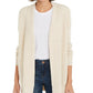 Cardigan feminino aconchegante com ponto waffle da INC International Concepts, branco, tamanho médio