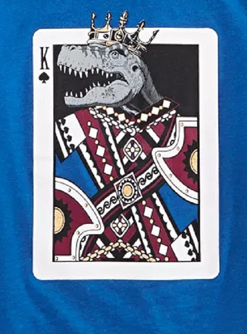 Camiseta infantil Epic Threads King Card para meninos, azul marinho, tamanho 4T, slim