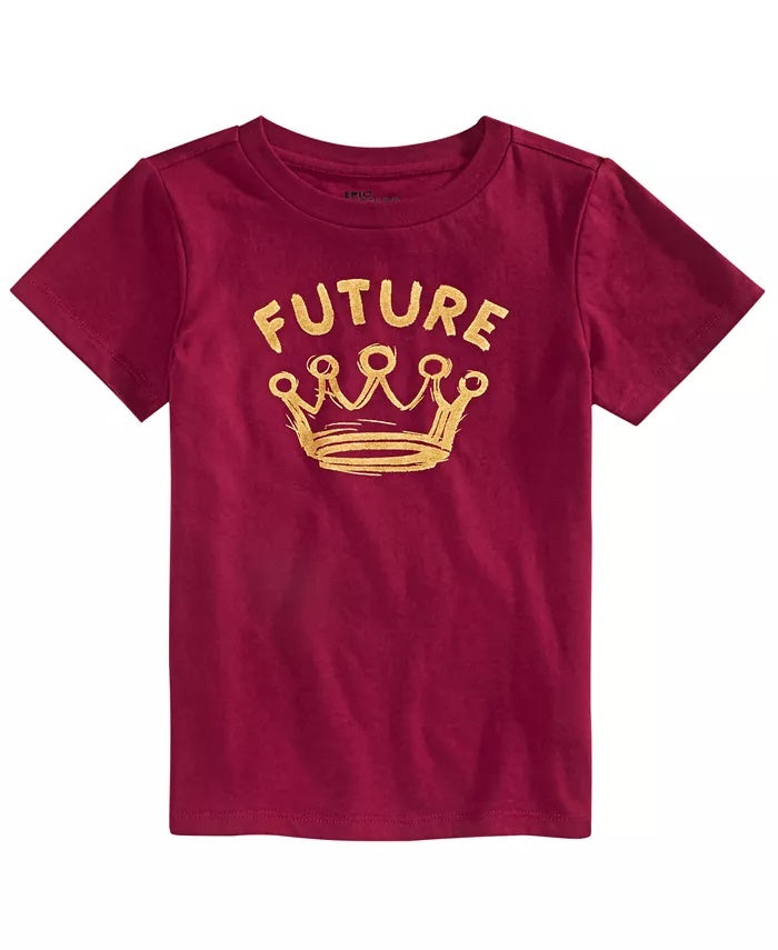 Camiseta estampada Epic Threads para meninos, tamanho 4T, vermelha, com estampa Future