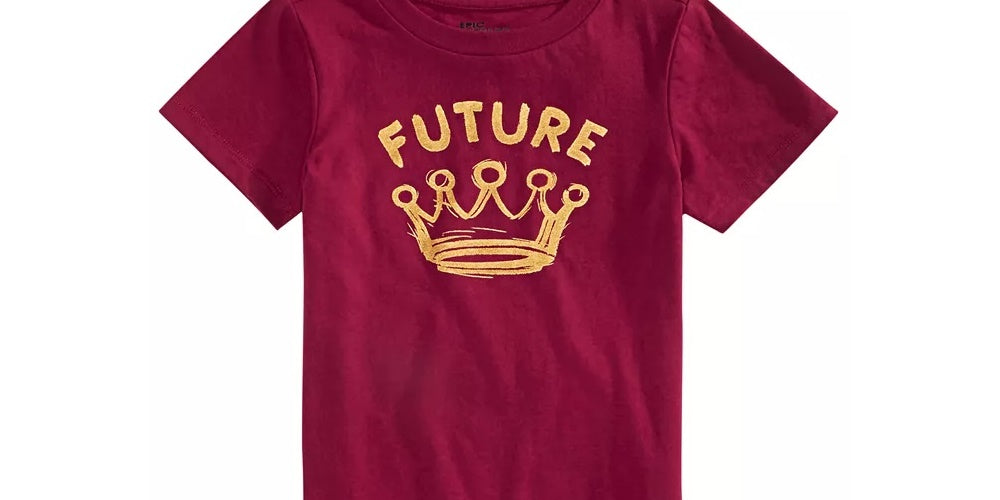Camiseta estampada Epic Threads para meninos, tamanho 4T, vermelha, com estampa Future