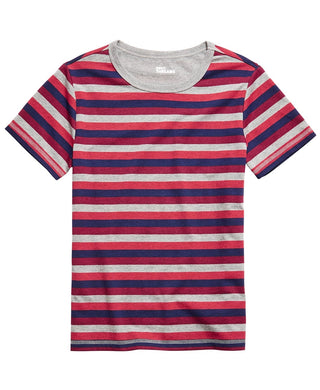 Epic Threads Big Boys Multi-Stripe T-Shirt Gray Size Small