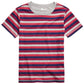 Camiseta listrada Epic Threads Big Boys cinza tamanho extra grande
