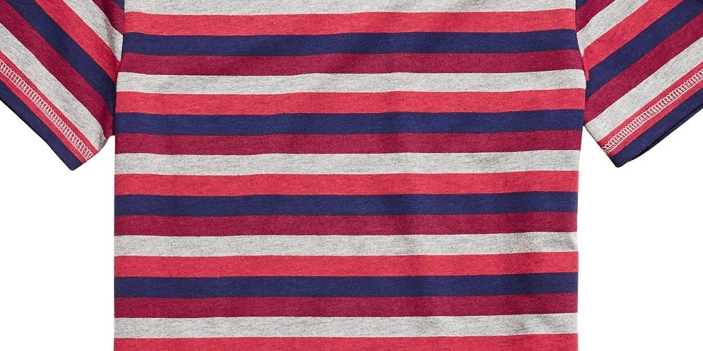 Camiseta listrada Epic Threads Big Boys cinza tamanho extra grande