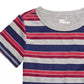 Camiseta infantil listrada infantil Epic Threads, cinza, tamanho 5