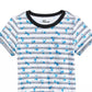 Camiseta infantil Epic Threads Splatter Stripe para meninos, branca, tamanho 3T