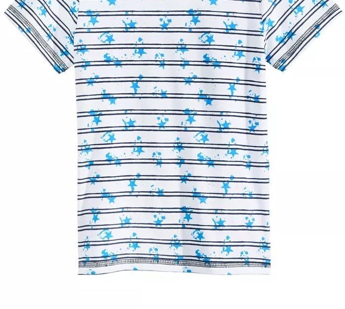 Camiseta infantil Epic Threads Splatter Stripe para meninos, branca, tamanho 3T