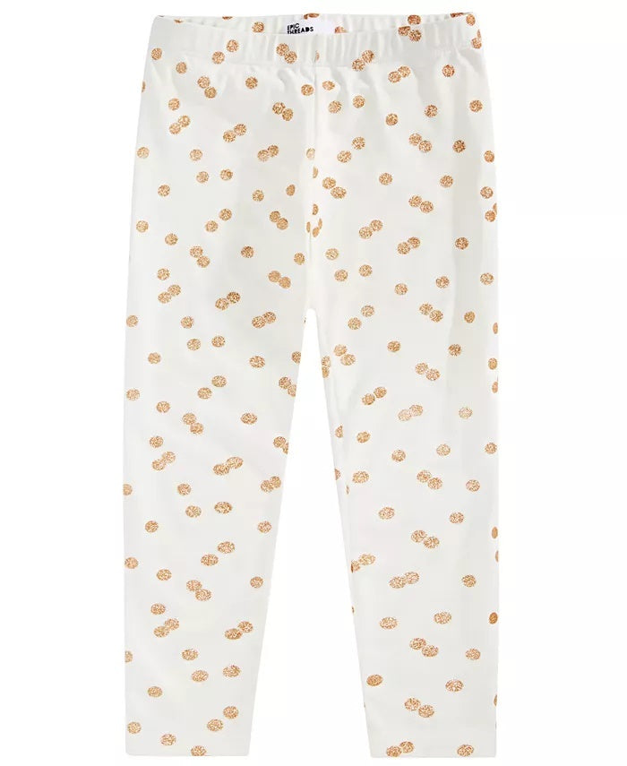 Leggings de bolinhas brilhantes para meninas Epic Threads, tamanho 6, branca