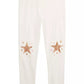 Leggings femininas Epic Threads Star Knee, tamanho 6X, brancas