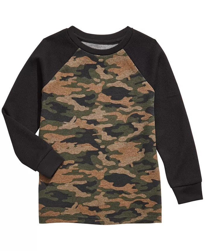 Camiseta térmica com estampa camuflada para meninos Epic Threads, tamanho 2T, verde