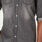Camisa jeans desbotada masculina INC International Concepts cinza tamanho XX-G