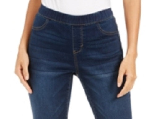 Calças jegging femininas forradas com lã, estilo &amp; co, azul, tamanho pequeno