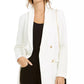 Blazer trespassado feminino INC International Concepts, branco, tamanho grande