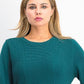 Suéter feminino estilo &amp; co com pontos mistos, verde, tamanho pequeno