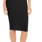 Vestido midi franzido com ferragens de anel feminino INC International Concepts, preto, tamanho grande