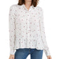Blusa peplum estampada feminina Maison Jules, branca, tamanho médio