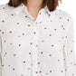 Blusa peplum estampada feminina Maison Jules, branca, tamanho médio