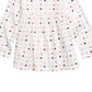 Túnica de algodão com estampa de coração para bebês meninas First Impressions, branca, tamanho 24 meses