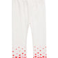 Leggings estampadas de coração para meninas First Impressions, tamanho 4T, branca