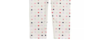 Leggings estampadas de coração para meninas First Impressions, tamanho 4T, branca